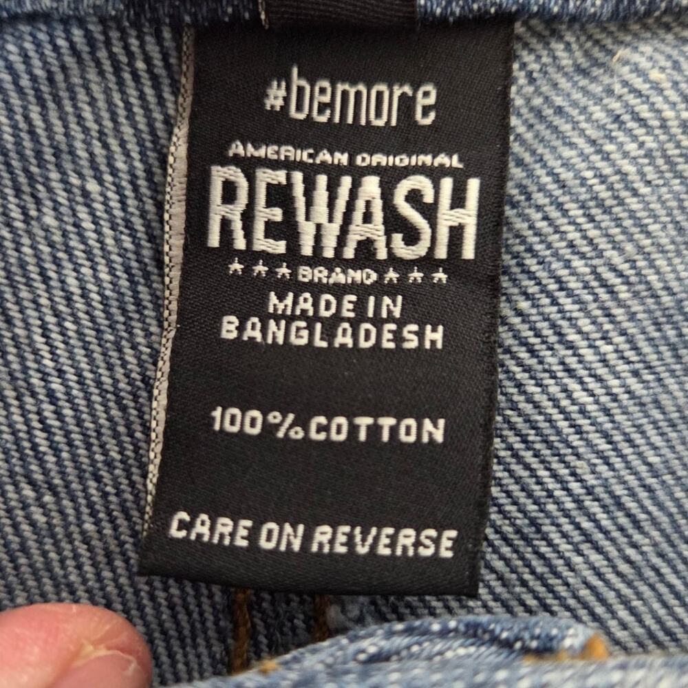 Rewash Low Pro Relax Sporty Jeans Skater 1(25) Baggy Wide Leg Denim Granola NWT - Picture 10 of 14